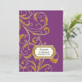 Glam Old Hollywood Regency Black Stropdas Event St Kaart (Staand voorkant)