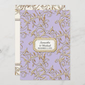 Glam Old Hollywood Regency Zwart Stropdas Lavendel Kaart (Voorkant / Achterkant)