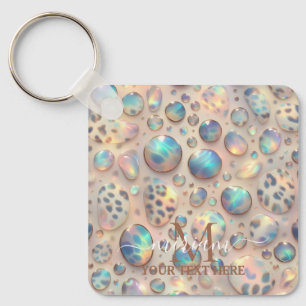 Glam Opal Luipaardprint Meisjesachtige Sleutelhang Sleutelhanger