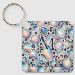 Glam Opal Luipaardprint Meisjesachtige Sleutelhang Sleutelhanger