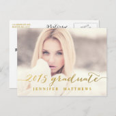 Glam or simple | Invitation de la fête de graduati (Devant / Derrière)