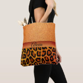 Glam Oranje en Gold Leopard Draagtas