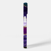 Glam Paars Peacock Agate Feathered Case-Mate iPhone Case (Achterkant / Rechts)