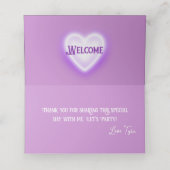 Glam Paarse Glitter Drip Elegant gepersonaliseerd (Binnenkant ongevouwen)