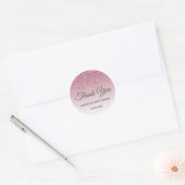 Glam Paarse roze roze roodbruin Goud Hartelijk dan Ronde Sticker (Envelop)