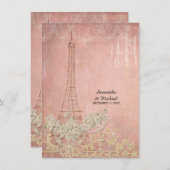 Glam Paris Parisian Wedding Reception Kaart (Voorkant / Achterkant)