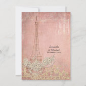 Glam Paris Parisian Wedding Reception Kaart (Voorkant)