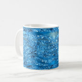 Glam Parties scintillant Blue Zebra Stripes Mug (Devant gauche)