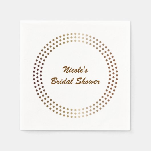 Glam-partij: goudcirkels moderne Stippen Servetten (Voorkant)