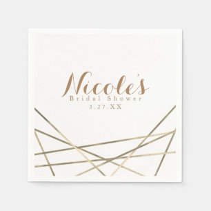 Glam-partij voor goudmatige geometrische lijnen servetten