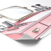 Glam Party Girl Beauté Spa Poster Affiche de bienv (Coin)