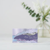 *~* Glam Pastel Agate Geode Silver Glitter Visitekaartje (Staand voorkant)