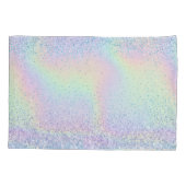 Glam Pastel Regenboog Glitter Sparkle Accent Kussensloop (Achterkant)