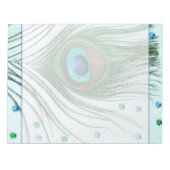 Glam Peacock Blauwgroen Notitieblok (Voorkant)