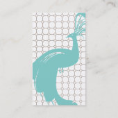 GLAM PEACOCK (Brown/Aqua) Visitekaartje (Achterkant)