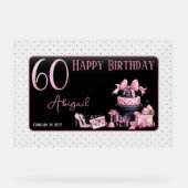 Glam Pink Black Fashion 60th Birthday Party (Recto)