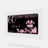 Glam Pink Black Fashion 60th Birthday Party (Angle)