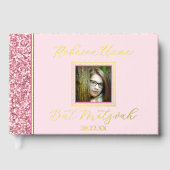 Glam Pink Elegant Photo Bat mitzvah Gold (Recto)