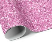 Glam Pink Glitter Cadeaupapier (Rol Hoek)