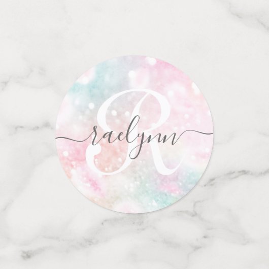 Glam Pink Glitter Pastel Girly Pattern Confetti (Kleine voorkant)