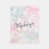 Glam Pink Glitter Pastel Girly Pattern Fleece Deken (Voorkant)