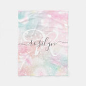 Glam Pink Glitter Pastel Girly Pattern Fleece Deken (Voorkant)