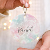 Glam Pink Glitter Pastel Girly Pattern Keramisch Ornament