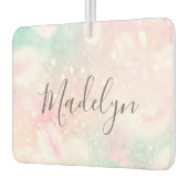 Glam Pink Glitter Pastel Girly Pattern Luchtverfrisser (Links)