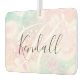 Glam Pink Glitter Pastel Girly Pattern Luchtverfrisser (Links)