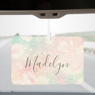 Glam Pink Glitter Pastel Girly Pattern Luchtverfrisser