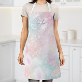 Glam Pink Glitter Pastel Girly Pattern Schort