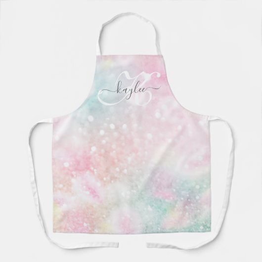 Glam Pink Glitter Pastel Girly Pattern Schort (Voorkant)