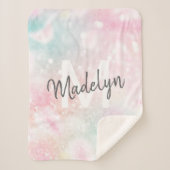 Glam Pink Glitter Pastel Girly Pattern Sherpa Deken (Voorkant)