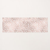 Glam Pink Glitzy Glitter Leopard Printerinspiratie Yogamat (Achterkant (horizontaal))