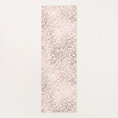 Glam Pink Glitzy Glitter Leopard Printerinspiratie Yogamat (Achterkant)