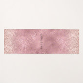 Glam Pink Glitzy Glitter Leopard Printerinspiratie Yogamat (Voorkant (horizontaal))