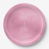 Glam Pink Ombre Papieren Bordje (Voorkant)