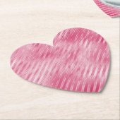 Glam Pink Stripes Kartonnen Onderzetters (Gekanteld)