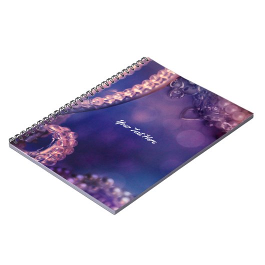 Glam Purple Glow Chic Glamour Personalized Notitieboek (Linkerzijde)
