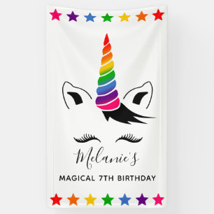 Glam Rainbow Unicorn Birthday Party Spandoek