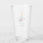 Glam Rainbow Unicorn Glas (Achterkant)