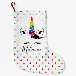 Glam Rainbow Unicorn Kleine Kerstsok