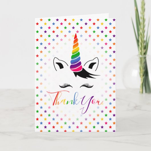 Glam Rainbow Unicorn Merci (Devant)