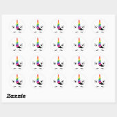 Glam Rainbow Unicorn Ronde Sticker (Vel)