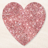 Glam Red Confetti Glitter Kartonnen Onderzetters (Voorkant)