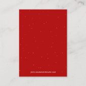 Glam Red Earring Jewelry Display Visitekaartje (Achterkant)