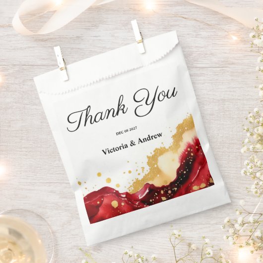 Glam Red Favour Bag Bedankzakje (Geknipt)