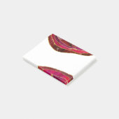 Glam Red Geode met goud en monogram | Kerstmis Post-it® Notes (Schuin)