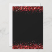 Glam Red Glitter Borders Lets kerstfeest Kaart (Achterkant)
