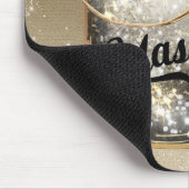 Glam Red Rose Mason Jar Muismat (Hoek)